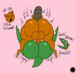 >_< aliasing anal anal_penetration anthro artist_logo artist_name balls beaver beaver_(beaver_and_steve) beaver_and_steve big_balls big_butt big_penis blush blush_lines bodily_fluids brown_body brown_fur bubble_butt buckteeth butt crossbar_emanata dialogue digital_media_(artwork) disembodied_head drooling duo emanata english_text eyes_closed femboy flash_emanata fucked_silly fur genitals glistening glistening_butt green_body head_tuft hi_res lizard logo male male/male mammal penetration penis raised_tail reptile rodent saliva scales scalie sex signature steve_(beaver_and_steve) sweat sweatdrop tail teeth text thatdawgmurray thick_thighs tuft