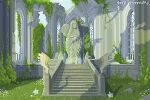  animated animated_gif arched_window artist_name bad_source blue_flower blue_sky cloud commentary deathcomequickly dilapidated english_commentary flower gift_art grass hylia in-universe_location looping_animation moss muntins nature no_humans overgrown pixel_art pixel_text post-apocalypse railing ruins scenery sculpture shade silent_princess sky stairs statue stone_stairs stone_wall sunlight temple temple_of_time the_legend_of_zelda the_legend_of_zelda:_breath_of_the_wild window 