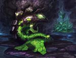  ambiguous_gender cave dragon feral inside nintendo nude plant pok&#233;mon reptile rock scalie tumorhead video_games zygarde 