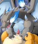 anal anal_penetration bald blue_fire blush breath charizard chubby claws cum cum_on_arm cum_on_penis cum_on_stomach cum_string dragon erection eyes_closed feral feral_on_feral fire gay grey_nose hand_on_stomach hands-free horn lying male mega_charizard mega_charizard_x mega_charizard_y mega_evolution nintendo nude on_back on_floor open_mouth orgasm penetration penis pok&#233;mon pok&eacute;mon raised_arm red_penis reptile saliva scalie sex shadow shiny squeeze sweat tapering_penis teeth tongue unknown_artist video_games wanisuke white_eyes wings 