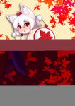  absurd_res animal_ears fangs female flat_chested hair hi_res human langlong maple_leafs momiji_inubashiri nude pussy red_eyes shield short_hair silver_hair solo sword tokin_hat touhou weapon wolf_ears wolf_tail 