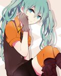  aqua_eyes aqua_hair bad_id bad_pixiv_id gloves hatsune_miku highres long_hair ribbon ringomaru smile solo twintails vocaloid 