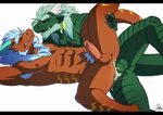  abs anal anal_penetration anthro balls biceps big_muscles blue_hair blush body_markings brown_skin claws clenched_teeth cum cum_in_ass cum_inside cum_on_balls cum_on_leg cum_on_penis cumshot dragon duo erection eyes_closed fangs gay green_body green_dragon green_hair green_skin gripping hair holding horn humanoid_penis leaking lying male markings muscles nipples nude on_back on_side open_mouth orange_dragon orgasm pecs penetration penis plain_background presenting pubes reptile retracted_foreskin rex_(orexo) rossciaco scales scalie scar sex sheath slit spread_legs spreading stripes teeth tongue uncut vein white_background 
