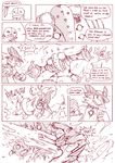  black_and_white building clothing comic dialog elbow_gloves english_text female gloves inhale legendary_pok&#233;mon legendary_pokemon male monochrome necklace nintendo plain_background pok&#233;mon pok&eacute;mon punch regigigas reuniclus ribbons sheer_(artist) size_difference swampert text uncolored video_games water white_background yelling 
