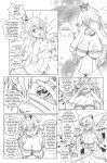  bowsette breasts comic crown dress earrings elf fangs ghost highres jewelry large_breasts mario_(series) meta monochrome new_super_mario_bros._u_deluxe nintendo pointy_ears princess_king_boo snow super_crown tony_kuusisto white_dress 