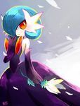  alternate_color dress flower gardevoir mega_pokemon nintendo pokemon pokemon_(game) pokemon_xy red_eyes shiny_pokemon solo 