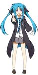  blue_hair cape fang harry_potter jiang-ge long_hair looking_at_viewer lyrical_nanoha mahou_shoujo_lyrical_nanoha mahou_shoujo_lyrical_nanoha_a's mahou_shoujo_lyrical_nanoha_a's_portable:_the_battle_of_aces material-l parody pleated_skirt purple_eyes simple_background skirt solo twintails wand white_background 