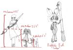  antelope anthro bit-small breasts comparison cute duiker female haley_the_??? human mammal model_sheet plain_background ratcheta_bell size_difference video_games 