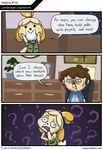  animal_crossing animal_crossing:_new_leaf canine comic dialog dog english_text female hejibits human isabelle_(animal_crossing) john_kleckner male mammal nintendo text video_games 