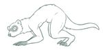  ferret leverpuller male mammal mustelid nude sketch solo 