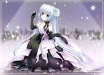  dress elbow_gloves long_hair miss_monochrome zexel 