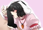  animal_ears black_hair blush bunny_ears fellatio genderswap genderswap_(ftm) inaba_tewi male_focus multiple_boys nicutoka oral otoko_no_ko penis red_eyes short_hair touhou yaoi 