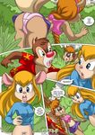  bottomless butt chip_&#039;n_dale_rescue_rangers chip_'n_dale_rescue_rangers comic dale disney female gadget_hackwrench male mammal mouse palcomix panties presenting presenting_hindquarters pussy rodent squirrel tammy_squirrel underwear upskirt 