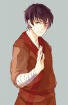  avatar:_the_last_airbender avatar_(series) black_hair krusier male_focus scar solo yellow_eyes zuko 