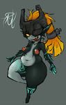  areola big_breasts breasts brests chubby erect_nipples female hair imp long_hair midna naughty_face navel nipples nude orange_hair red_eyes solo the_legend_of_zelda twilight_princess video_games wide_hips wolflance 