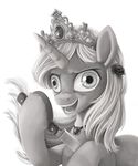 black_and_white dexhaiken equine female feral friendship_is_magic fur greyscale hair horn horse knife long_hair mammal monochrome my_little_pony necklace open_mouth plain_background pony sketch smile solo teeth tongue trixie_(mlp) unicorn weapon white_background 