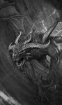  claws dragon epic greyscale horns lightning luffie monochrome no_humans teeth warhammer_fantasy 