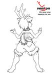  anthro antlers breasts cervine clothing collar female horn looking_at_viewer mammal reindeer shorts sleigh_bells snapai solo what 