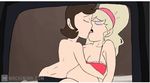  amanda animated big_breasts blonde_hair bra breasts brown_hair eyes_closed female hair kissing lesbian machinima makeup making_out nina not_furry panties saliva sanity_not_included spazkid tongue topless underwear youtube 