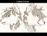  black_and_white chain collar goldenhope greyscale mammal monochrome piercing scan sketch text 