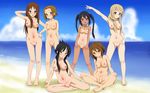  6+girls akiyama_mio blush breasts hirasawa_yui k-on! kotobuki_tsumugi multiple_girls nakano_azusa nipples nude pussy rm rm_(rm32) tainaka_ritsu uncensored yamanaka_sawako 