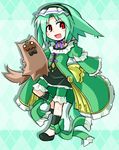  borrowed_character green_hair highres kiwi_(toto_nemigi) kugelschreiber looking_at_viewer open_mouth original red_eyes smile 