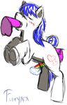  anal_penetration blush cutie_mark disembodied_penis friendship_is_magic furryaoi gay male my_little_pony original_character penetration penis plain_background sex_toy sketch white_background 