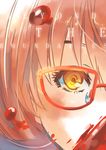  1girl blush close-up fare glasses kuriyama_mirai kyoukai_no_kanata red-framed_glasses solo 
