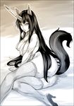  1girl animal_ears ass breasts cleavage high_heels horn huge_breasts momofuki_rio original tail thighhighs unicorn 