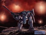  flare ground_vehicle gun gungriffon high-macs_simulator huge_weapon kow_(k.) mecha military military_vehicle motor_vehicle night no_humans realistic science_fiction tank type_12_high-macs weapon 