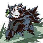  0nodera angry banchou bear clenched_hand epic fist nintendo no_humans panda pangoro pokemon pokemon_(game) pokemon_xy solo 