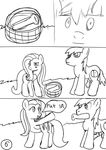  anus big_macintosh_(mlp) comic cutie_mark dialog english_text equine female fluttershy_(mlp) friendship_is_magic horse jbond male mammal monochrome my_little_pony pegasus penis pony pussy sketch text wings 