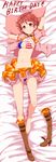 absurdres aikatsu! aikatsu!_(series) american_flag_bikini arms_behind_head arms_up barefoot bikini bikini_under_clothes blouse blush boot_removed boots bra breasts brown_footwear buckle clearite covered_nipples cowboy_boots dakimakura flag_print full_body hair_ornament hairclip happy_birthday high_heel_boots high_heels highres horizontal_stripes ichinose_kaede knee_boots looking_at_viewer lying navel on_back open_clothes open_shirt orange_skirt panties petticoat pillow pink_blouse red_eyes red_hair shirt shoes short_hair single_boot single_shoe skirt skirt_lift small_breasts smile solo star star_print striped swimsuit underwear 
