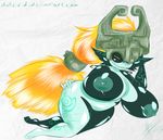  areola big_breasts breasts chubby dullvivid erect_nipples female hair huge_breasts imp long_hair looking_at_viewer midna nipples nude orange_hair red_eyes smile solo the_legend_of_zelda twilight_princess video_games wide_hips 