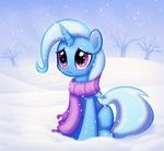  cool_colors ctb-36 cute equine female feral forwn friendship_is_magic frown fur hair horn horse mammal my_little_pony outside pony purple_eyes scarf sitting snow snowing solo trixie_(mlp) two_tone_hair unicorn 