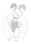  blush bunny_suit bunnysuit female monochrome nintendo pok&#233;mon pok&eacute;mon unknown_artist video_games vulpix 
