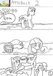  applejack_(mlp) big_macintosh_(mlp) comic cutie_mark dialog english_text equine female fluttershy_(mlp) friendship_is_magic horse jbond male mammal monochrome my_little_pony penis pony sketch text 