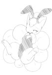  blush bunny_suit bunnysuit female monochrome nintendo pok&#233;mon pok&eacute;mon unknown_artist video_games vulpix 