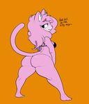  aeris bottomless bra butt dialog feline female looking_back mammal mangneto plain_background solo text underwear vg_cats voluptuous 