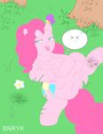  blue_eyes bunearyk cutie_mark equine female feral flower friendship_is_magic fur grass hair horse lying mammal my_little_pony outside pink_fur pink_hair pinkie_pie_(mlp) pony smile vorarephilia vore 