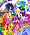  antler antlers apple_bloom_(mlp) applejack_(mlp) big_macintosh_(mlp) black_hair blonde_hair blue_eyes blue_fur blue_hair brown_eyes crown cub cutie_mark cutie_mark_crusaders_(mlp) derpy_hooves_(mlp) discord_(mlp) draconequus dragon english_text equine eyes_closed eyewear female feral freckles friendship_is_magic fur glasses green_eyes group hair horn horse long_hair looking_at_viewer male mammal multi-colored_hair my_little_pony one_eye_closed open_mouth orange_fur pegasus pony princess_cadance_(mlp) princess_celestia_(mlp) princess_luna_(mlp) purple_eyes purple_fur purple_hair rainbow_dash_(mlp) rainbow_hair rarity_(mlp) red_eyes red_fur royalty scootaloo_(mlp) shining_armor_(mlp) smile spike_(mlp) sweetie_belle_(mlp) text tongue trixie_(mlp) twilight_sparkle_(mlp) two_tone_hair unicorn white_fur winged_unicorn wings wink young 