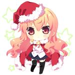  :&lt; cape chibi hat long_hair louise_francoise_le_blanc_de_la_valliere pink_eyes pink_hair santa_hat takamura_masaya thighhighs wand zero_no_tsukaima 