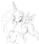  equine female feral friendship_is_magic hair horn horse long_hair mammal my_little_pony nightmare_moon_(mlp) parasprite_(mlp) pony winged_unicorn wings zev 