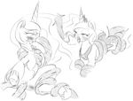  crown drooling equine female feral friendship_is_magic hair horn horse long_hair mammal my_little_pony oral pony princess_celestia_(mlp) princess_luna_(mlp) pussy saliva tentacle_sex tentacles thorns vaginal winged_unicorn wings zev 