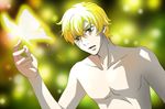  bug butterfly graham_aker gundam gundam_00 insect male_focus non-web_source parody shirtless solo 