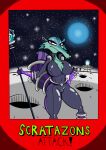 absurd_res alien anthro big_breasts blue_sky_studios breasts camel_toe female hi_res humanoid ice_age_(series) latex lightning_bolt mammal moon night_lamby poster rodent saber-toothed_squirrel scratazon scratazon_leader solo space spacecraft spacesuit star thick_thighs vehicle