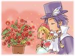  1girl closed_eyes flower frederic_chopin fuju hat lowres plant polka_(trusty_bell) top_hat trusty_bell 