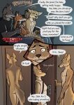 2026 anthro beverage beverage_bottle blush bodily_fluids bottle brother_(lore) brother_and_sister_(lore) brown_body brown_fur canid canine canis cheetah clothed clothing colored comic container covering covering_crotch dialogue digital_media_(artwork) embarrassed embarrassed_naked_male english_text erection felid feline female fox fur genitals grey_body grey_fur group hi_res jackal male mammal nude nude_anthro nude_male penis septenmber shirt sibling_(lore) sister_(lore) sound_effects speech_bubble spots sweat sweatdrop tail tatzel text topwear wolf
