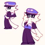 1:1 2026 ambiguous_anthro ambiguous_gender anthro clothed clothed_ambiguous clothed_anthro clothing full-length_portrait fully_clothed fully_clothed_ambiguous fully_clothed_anthro gemlikesplanes hat headgear headwear peaked_cap portrait solo unknown_species