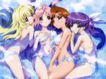 1600x1200 fukuyama_lisa girls_bravo highres kojima_kirie koyomi_hare_nanaka miharu_sena_kanaka mizugi pool swimsuit 